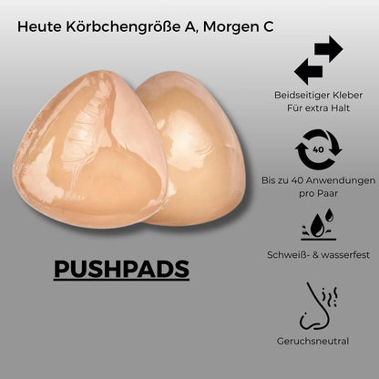 PushPads - Doppelseitig klebende Brusteinlagen